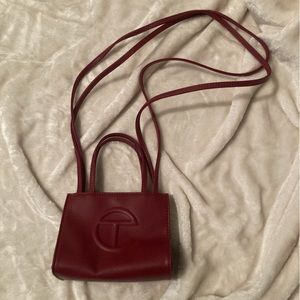Telfar Shopping Bag Small Oxblood Crossbody